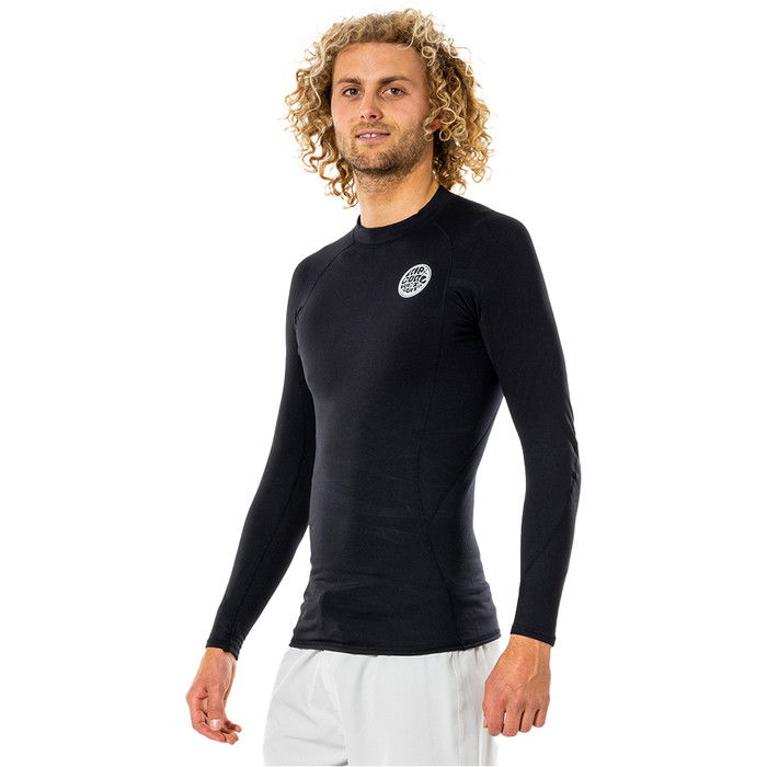 2024 Rip Curl Hombre Thermopro 1mm Chaleco Trmico de Manga Larga WLYYAM - Negro